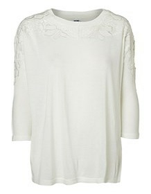 Vero Moda t-shirt mønster hvid