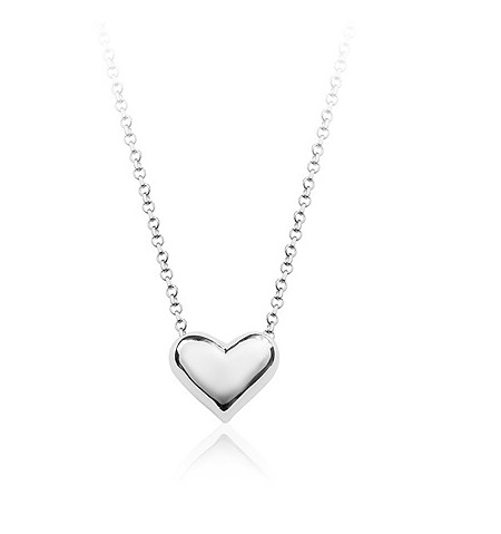 Sølv hjerte halskæde