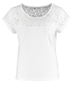 Hvid t-shirt blomster